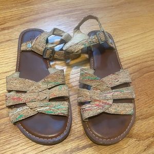 TOMS Women's Zoe Sandal Multi Cork 6.5